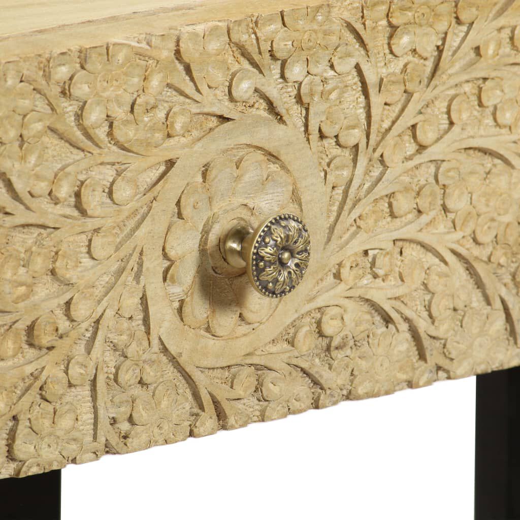 vidaXL Console Table Solid Mango Wood 102x30x79 cm