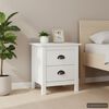 vidaXL Bedside Cabinet Hill White 46x35x49.5 cm Solid Pine Wood