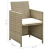 vidaXL 4 Piece Garden Lounge Set with Cushions Beige Poly Rattan