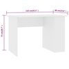 vidaXL Desk White 110x60x73 cm Engineered Wood