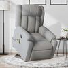 vidaXL Stand up Massage Recliner Chair Light Grey Fabric
