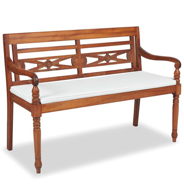 vidaXL 4 Piece Outdoor Lounge Set with Cushions Solid Teak Wood