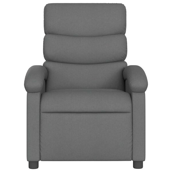 vidaXL Recliner Chair Dark Grey Fabric