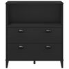 vidaXL Bookcase VIKEN Black 80x40x90 cm Engineered Wood