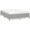 vidaXL Bed Frame without Mattress Light Grey 152x203 cm Queen Fabric