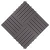 vidaXL Decking Tiles 20 pcs Grey Wash 30x30 cm Solid Acacia Wood