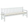 vidaXL Garden Bench Cushion Melange Cream 200x50x7 cm Fabric