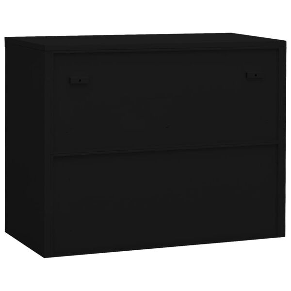 vidaXL Office Cabinet Black 90x40x70 cm Steel