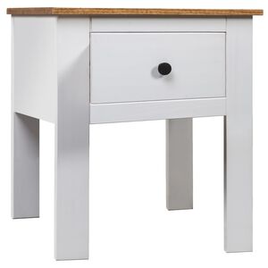 vidaXL Bedside Cabinet White 46x40x57 cm Pine Panama Range