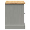 vidaXL Shoe Bench VIGO Grey 106x35x45 cm Solid Wood Pine