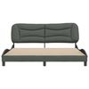 vidaXL Bed Frame without Mattress "Hvar" Dark Grey 193x203 cm Fabric
