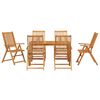 vidaXL Garden Dining Set Folding 7 pcs Brown Solid Acacia Wood