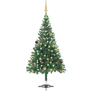 vidaXL Artificial Pre-lit Christmas Tree with Ball Set 120cm 230 Branches