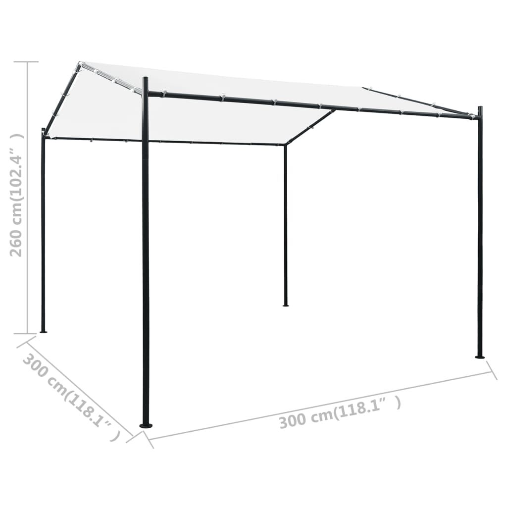 vidaXL Gazebo 3x3x2.6 m White 180 g/m²