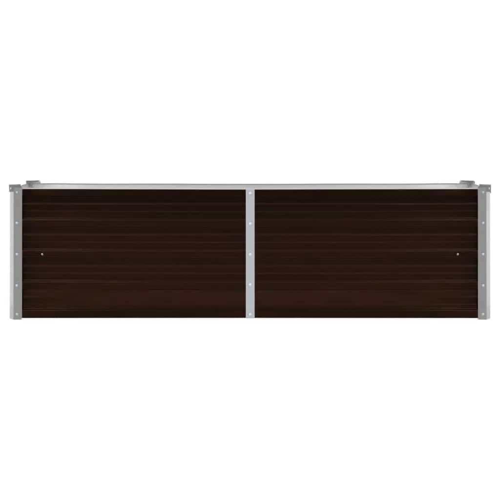 vidaXL Garden Raised Bed Brown 160x40x45 cm Galvanised Steel