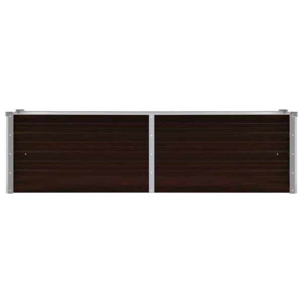 vidaXL Garden Raised Bed Brown 160x40x45 cm Galvanised Steel