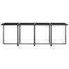 vidaXL 9 Piece Outdoor Dining Set with Cushions Poly Rattan Grey