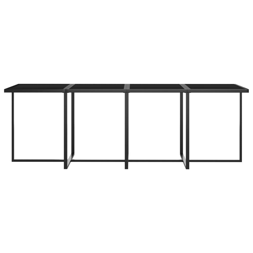 vidaXL 9 Piece Outdoor Dining Set with Cushions Poly Rattan Grey