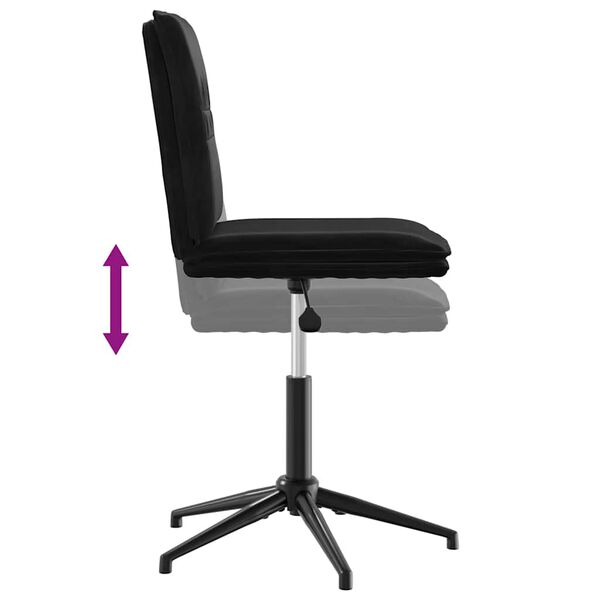 vidaXL Dining Chairs 2 pcs Black Velvet