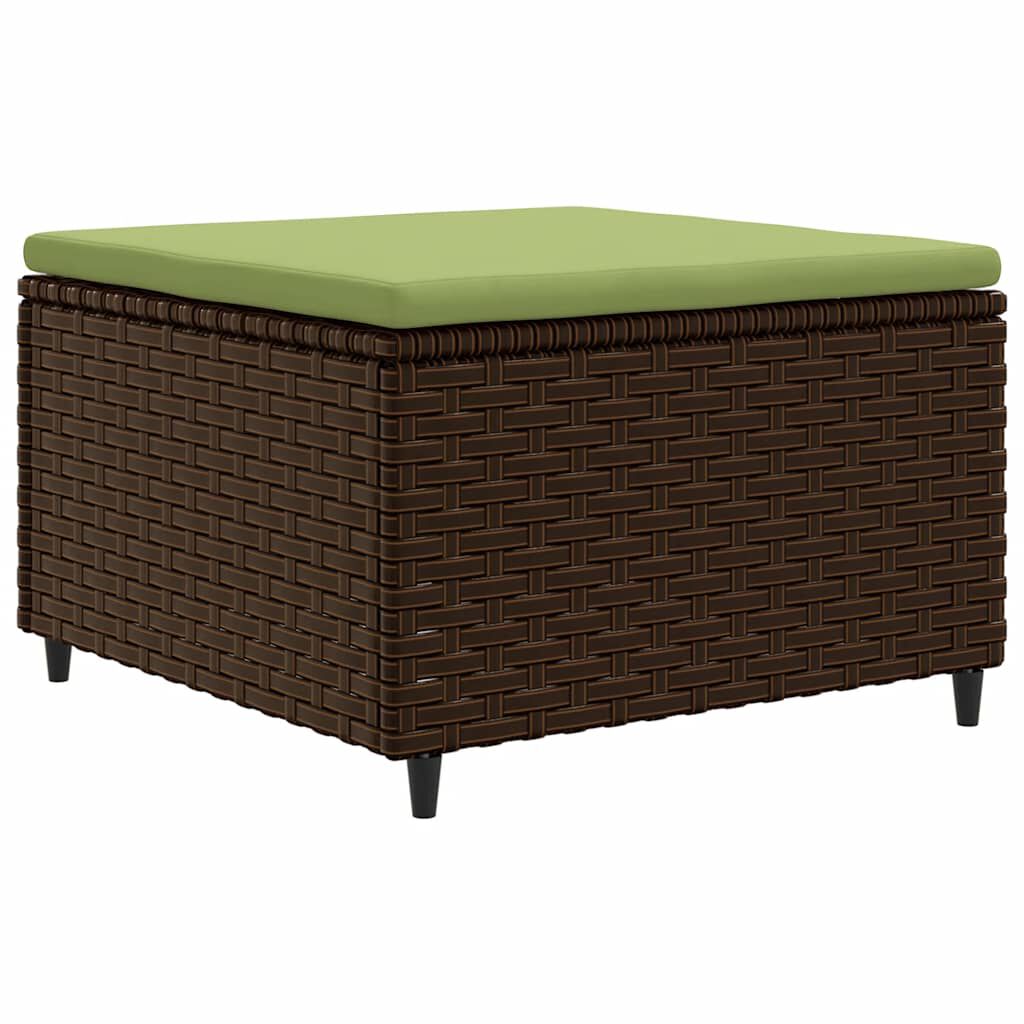 vidaXL 8 Piece Garden Lounge Set with Cushions Brown Poly Rattan
