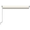 vidaXL Manual Retractable Awning with LED 400x300 cm Cream