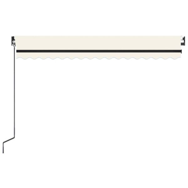 vidaXL Manual Retractable Awning with LED 400x300 cm Cream