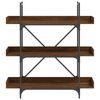vidaXL Bookcase 3-Tier Brown Oak 100x33x108.5 cm Engineered Wood