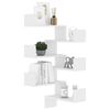 vidaXL Wall Corner Shelf 2 pcs White 40x40x50 cm Engineered Wood