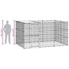 vidaXL Outdoor Dog Kennel Galvanised Steel with Roof 7.26 m&sup2;