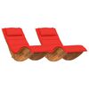 vidaXL Sun Lounger 2 pcs Brown 60 x 154 x 74cm Solid Acacia wood