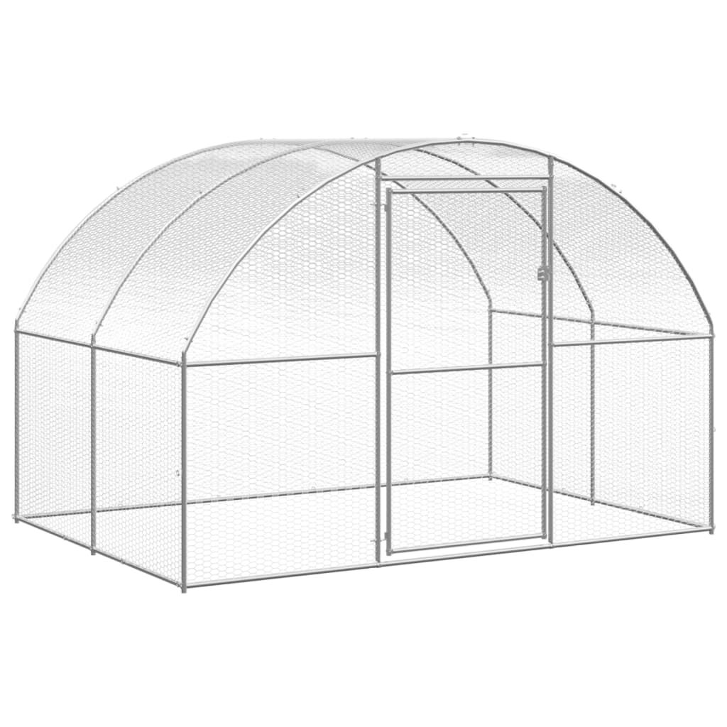 vidaXL Outdoor Chicken Coop 3x10x2 m Galvanised Steel