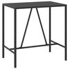 vidaXL 5 Piece Outdoor Bar Set with Cushions Black Poly Rattan