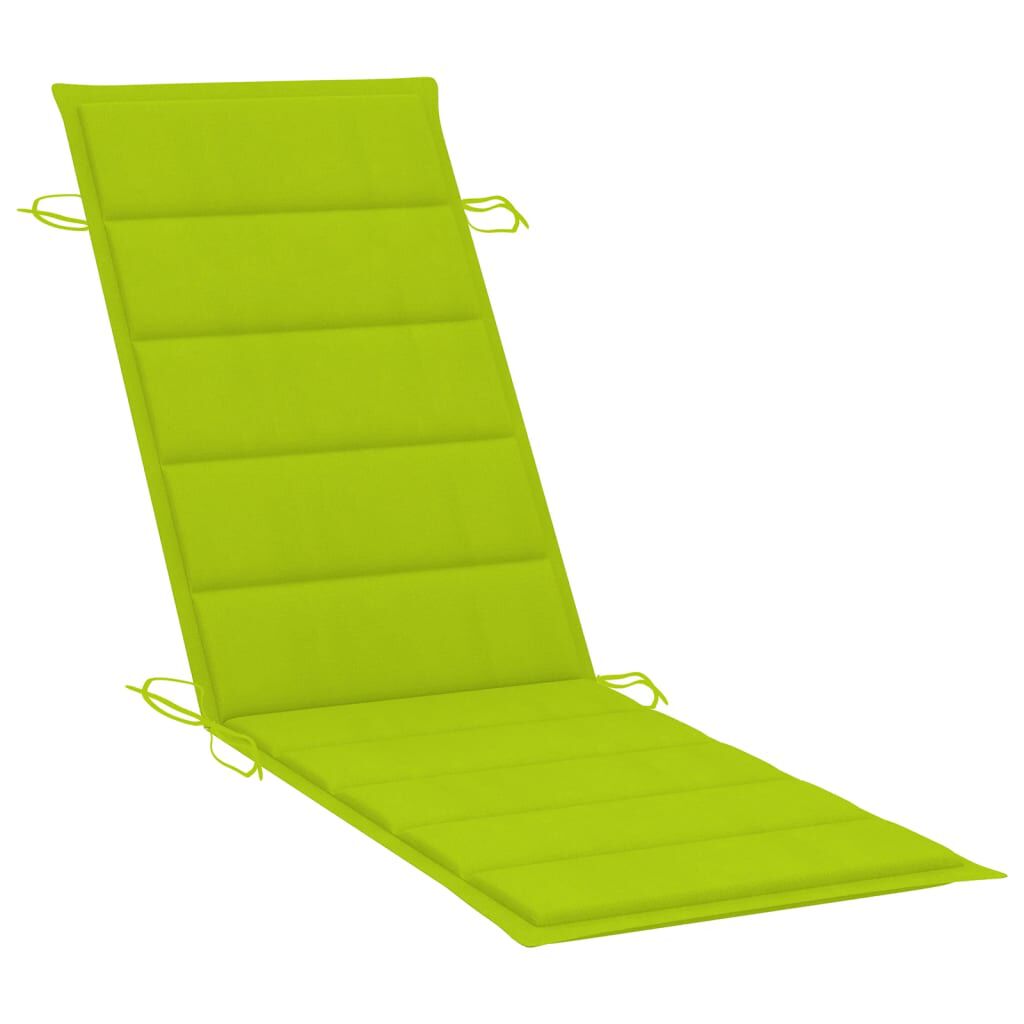 vidaXL Garden Sun Lounger with Table and Cushion Solid Acacia Wood