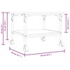 vidaXL Printer Stand 2-Tier Black 50x40x38 cm Engineered Wood