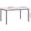 vidaXL Garden Table 150x90x75 cm Tempered Glass and Poly Rattan Brown