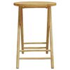 vidaXL 3 Piece Folding Bistro Set with Cream White Cushions Bamboo