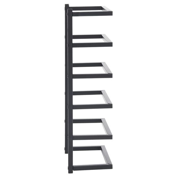 vidaXL Towel Rack Black 24x12x48 cm Steel