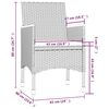 vidaXL 7 Piece Outdoor Dining Set with Cushions Poly Rattan Grey