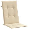 vidaXL Garden Highback Chair Cushions 4 pcs Beige 120x50x3 cm Fabric