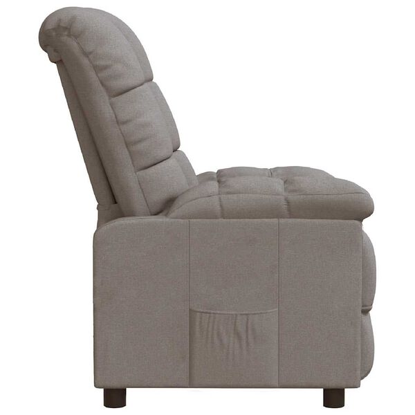 vidaXL Recliner Chair Taupe Fabric