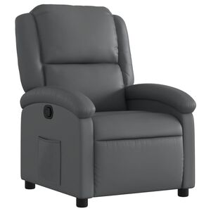 vidaXL Recliner Chair Grey Faux Leather