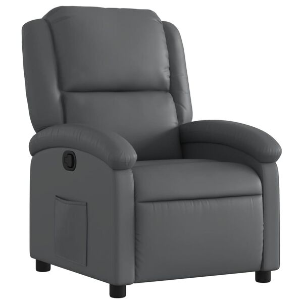 vidaXL Recliner Chair Grey Faux Leather