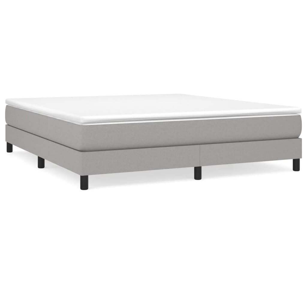 vidaXL Bed Frame without Mattress Light Grey 193x203 cm Fabric