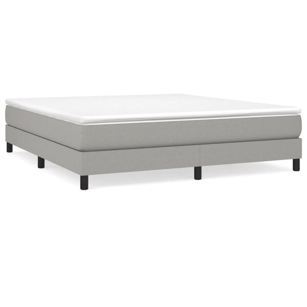 vidaXL Bed Frame without Mattress Light Grey 193x203 cm Fabric
