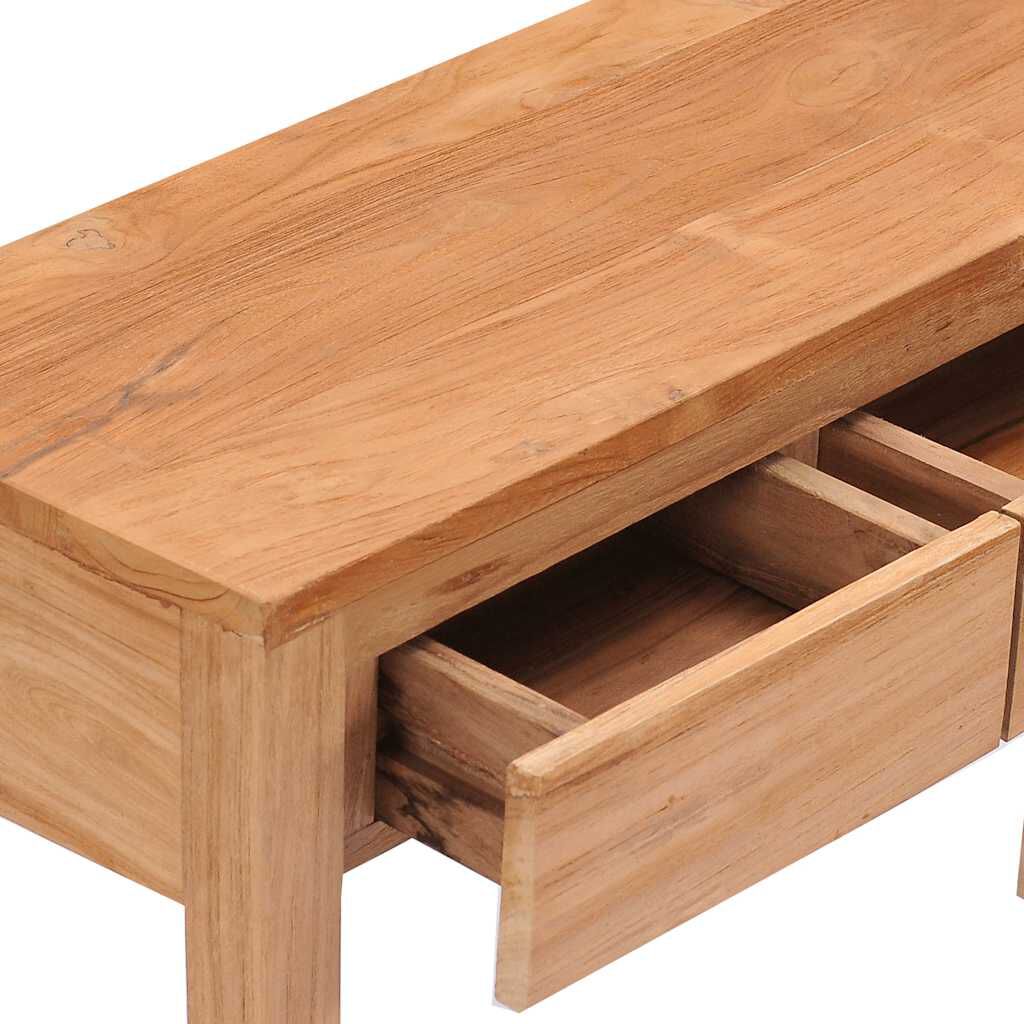 vidaXL Console Table 110x35x75 cm Solid Teak Wood