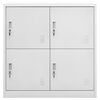 vidaXL Locker Cabinet Light Grey 90x45x92.5 cm Steel