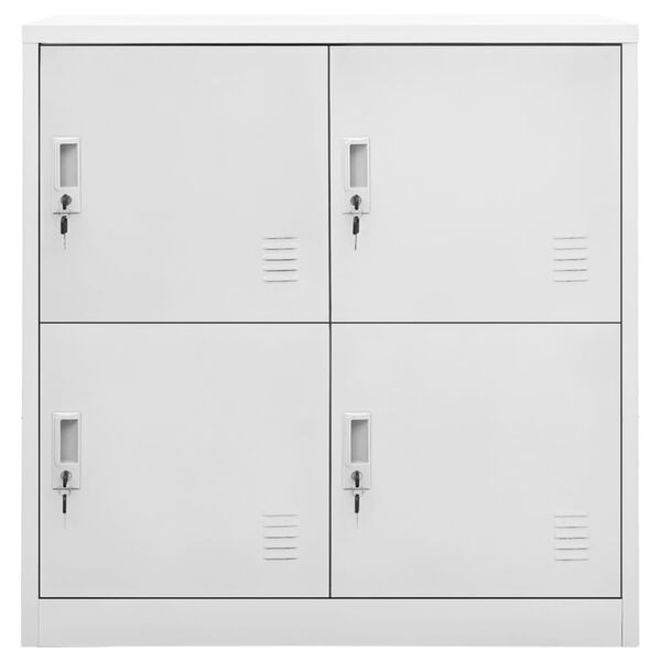 vidaXL Locker Cabinet Light Grey 90x45x92.5 cm Steel
