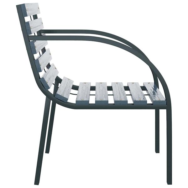 vidaXL Garden Chairs 2 pcs Grey Wood