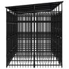 vidaXL Outdoor Dog Kennel with Roof Steel 9.22 m&sup2;