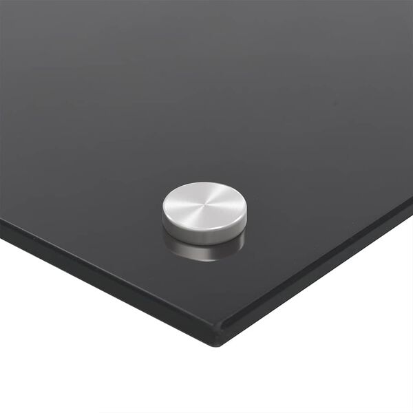 vidaXL Kitchen Backsplash Black 90 x 40 cm Tempered Glass